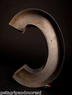 Stainless Steel 12" Inch Letter Sign C Vintage!
