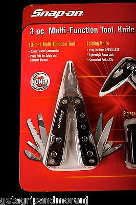 SNAP ON 3 pc Multi-Function Tool Knife & Flashlight Set w SNAP ON 3 pc Multi-Function Tool Knife & Flashlight Set w