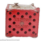 1900 KENTON Cast Iron Bank Of Industry Safe Red RARE Antique Excellent Cnd! NR