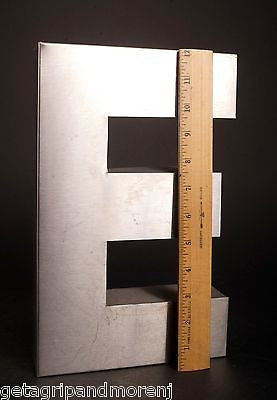 Stainless Steel 12" Inch Marquee Letter Sign "E" Vintage!