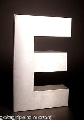 Stainless Steel 12" Inch Marquee Letter Sign "E" Vintage!