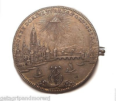 1772 German States Frankfurt Am Main City View Thaler KM#251 SILVER Coin/Pin