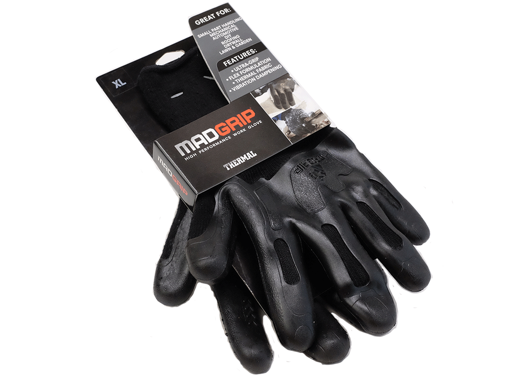 MadGrip High Performance Thermal Work Gloves Size XL NEW BLACK – Get A Grip  & More