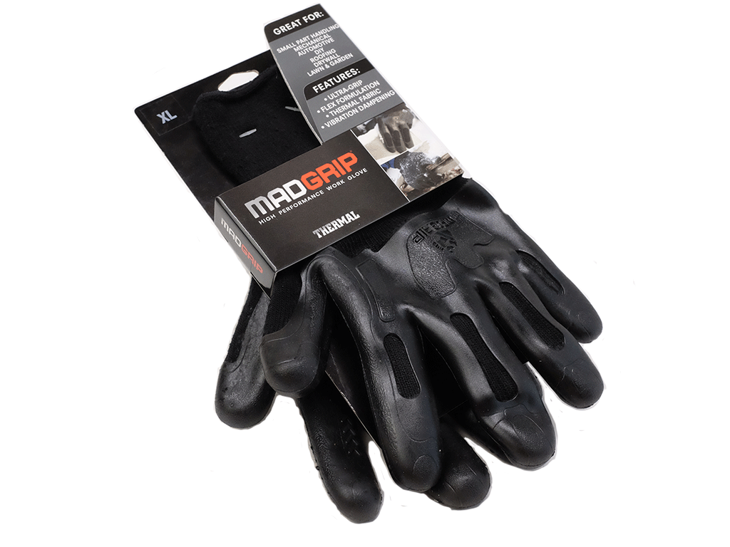 mad grip gardening gloves MadGrip High Performance Thermal Work Gloves Size XL NEW BLACK