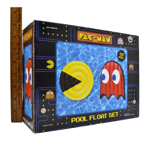 New (Open Box) PAC-MAN POOL FLOAT SET by BIGMOUTH INC. No. BMPF-PM Bandai Namco