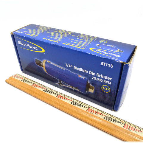 New in Open Box BLUE-POINT 1/4" MEDIUM DIE GRINDER No. AT115 Complete 22,000 RPM