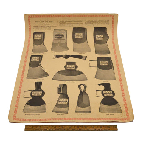 Vintage "EMPIRE EDGE TOOL WORKS" ADVERTISING PRINT 17x22.5 WENTWORTH PRESS, 1971