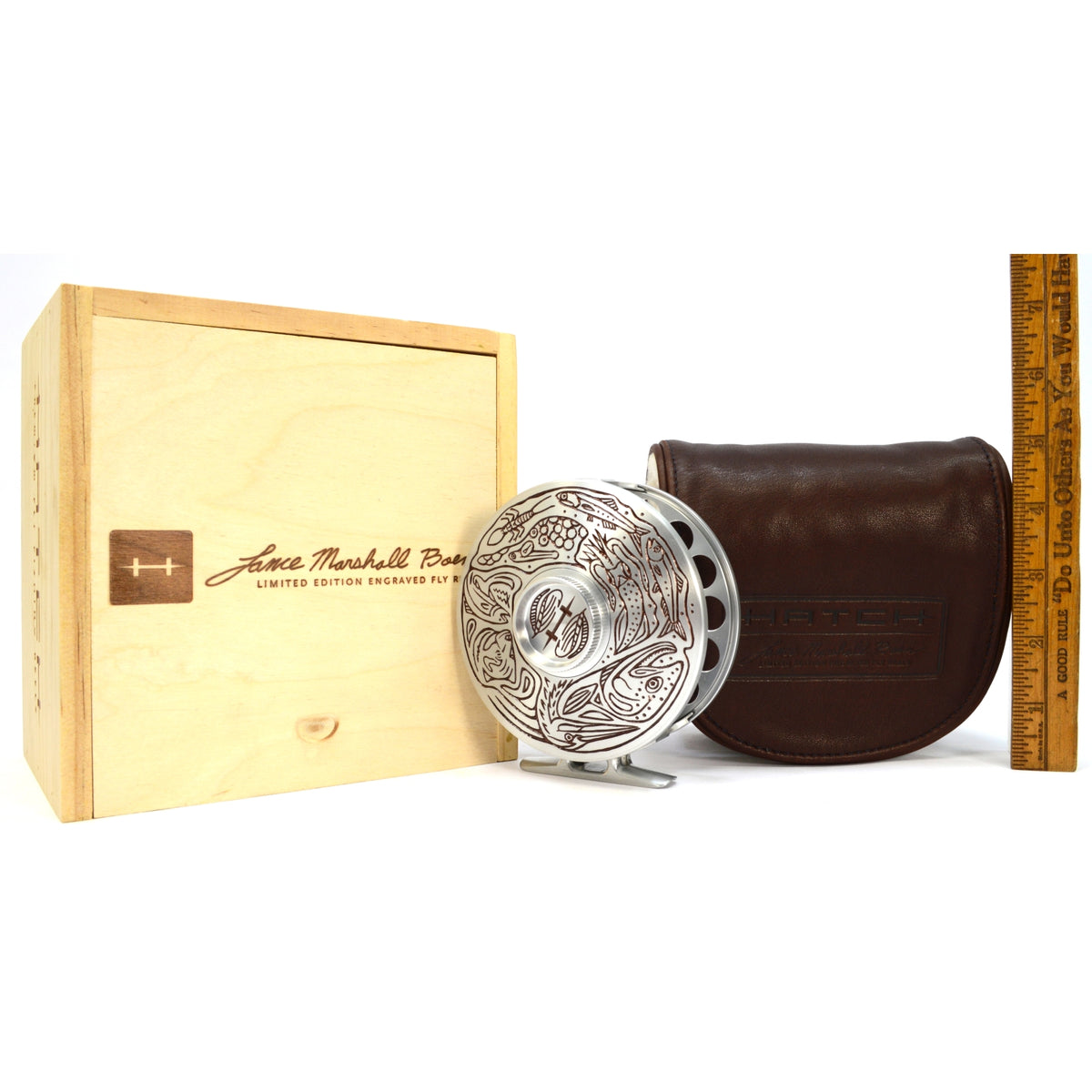New in Box! HATCH ENGRAVED FLY FISHING REEL 7 Plus 