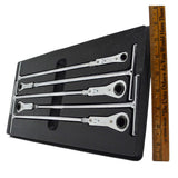 New SNAP-ON TOOLS 5-Piece Metric T-HANDLE RATCHETING BOX WRENCH SET 8-14mm 12-PT