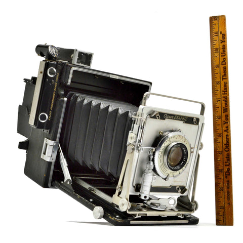 GRAFLEX 4X5 CROWN GRAPHIC CAMERA Kodak Ektart 127mm f4.7 + KALART RANGE FINDER!!