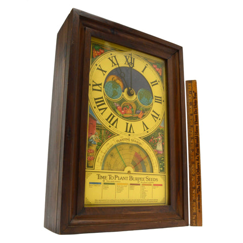 Vintage ATLEE BURPEE CO "SEED CLOCK" Planting Season GREAT GRAPHICS c.1975 Works