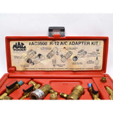 Briefly Used MAC TOOLS "PRO-SET R-12 A/C ADAPTER KIT" #AC3500 Complete in Case