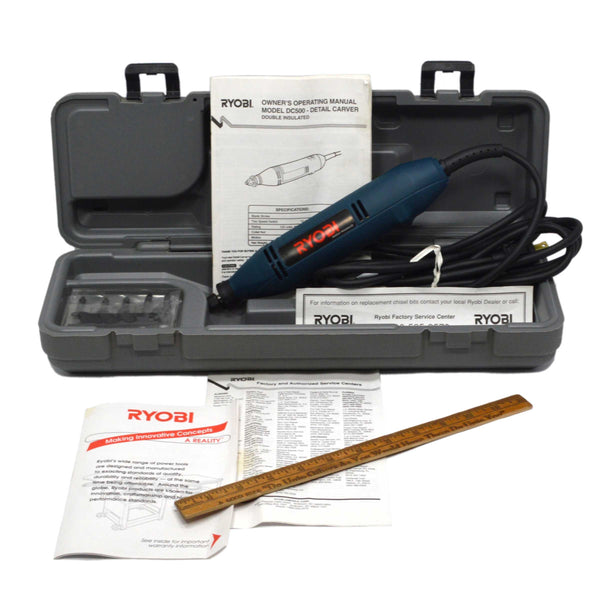 New in Open Case RYOBI "DETAIL CARVER" No. DC500 Complete in Tool Box NEVER USED