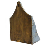Antique APOTHECARY WALL SHELF Primitive KITCHEN SPICE RACK Candle/Keys PALE BLUE