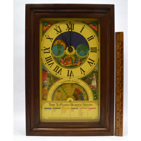 Vintage ATLEE BURPEE CO "SEED CLOCK" Planting Season GREAT GRAPHICS c.1975 Works