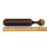 Antique SOLID WOOD PESTLE **ONLY** Odd Club FUNKY SHAPE Primitive WOODEN TOOL!