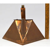 Vintage TRAPEZOIDAL/TRIANGLE COPPER TEA KETTLE Weird/Unusual! HANDMADE Art Deco