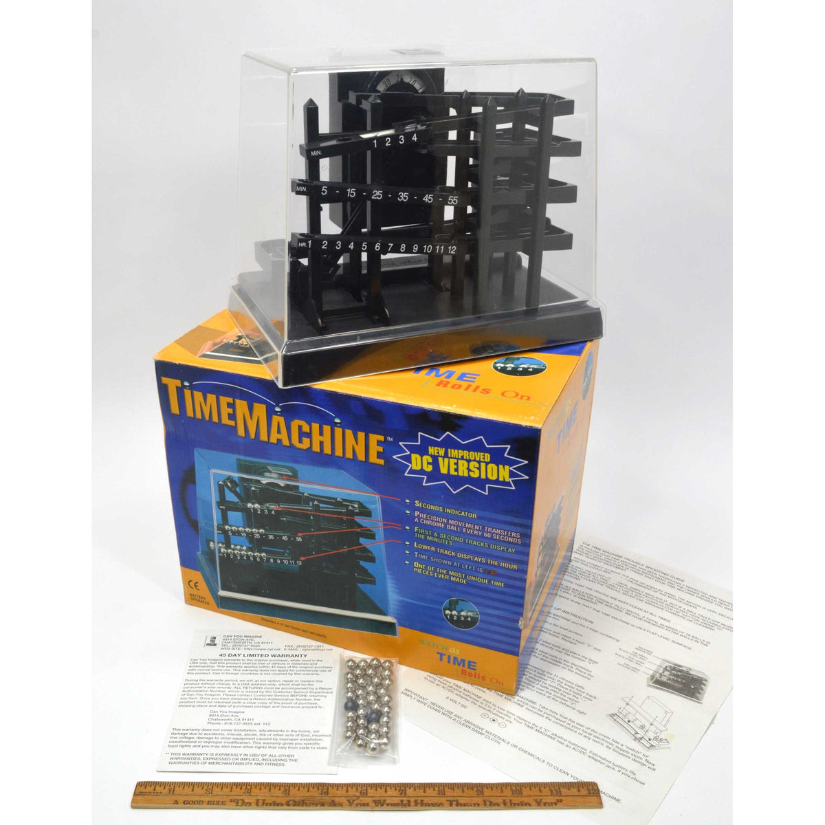 【希少】TIME MACHINE KINETIC CLOCK タイムマシーン Time Machine Kinetic Ball Clock Reset Drop Demo at 12:59