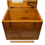 Vintage "ASHCROFT DEAD WEIGHT GAUGE TESTER" WOOD BOX Finger-Jointed TOOL CASE