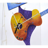 Original 3D MIXED MEDIA 'GUITAR CLOCK DUDE' ART Hand-Painted & Sculpted WORKS!!