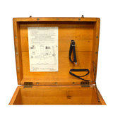 Vintage "ASHCROFT DEAD WEIGHT GAUGE TESTER" WOOD BOX Finger-Jointed TOOL CASE