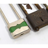 VTG/Antique BICYCLE PADLOCK Lot of 3 Old Cycling Locks CORBIN GlobeMaster "BIKE"