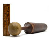 Antique SOLID WOOD PESTLE **ONLY** Odd Club FUNKY SHAPE Primitive WOODEN TOOL!