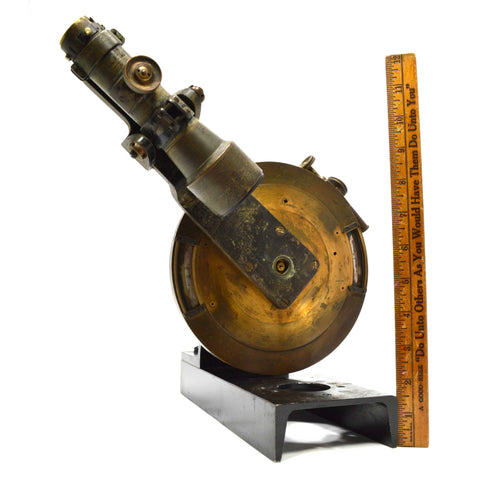 Vintage HOMEMADE SURVEYING TOOL Unusual & Odd CUSTOM BRASS THEODOLITE Steampunk