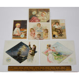Antique Advertising TRADE CARD Lot of 11 "CLARK'S O.N.T. SPOOL COTTON" Mile-End