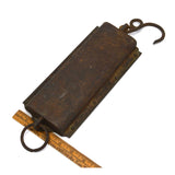 Antique HANGING SCALE Brass & Iron "CIRCULAR SPRING BALANCE" by MORTON & BREMNER