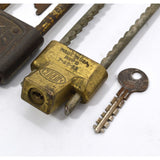 VTG/Antique BICYCLE PADLOCK Lot of 3 Old Cycling Locks CORBIN GlobeMaster "BIKE"