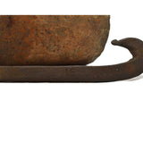 Antique HUGE CAST IRON 16 LB WEIGHT w/ ORIGINAL HOOK for Steelyard Beam Scale?