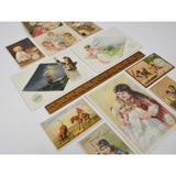 Antique Advertising TRADE CARD Lot of 11 "CLARK'S O.N.T. SPOOL COTTON" Mile-End