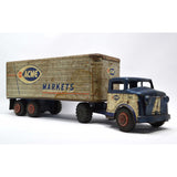 Vintage MARX LUMAR "SHOP ACME MARKETS" TRUCK Pressed Steel TOY GROCERY TRAILER