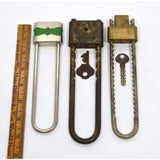 VTG/Antique BICYCLE PADLOCK Lot of 3 Old Cycling Locks CORBIN GlobeMaster "BIKE"