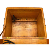 Vintage "ASHCROFT DEAD WEIGHT GAUGE TESTER" WOOD BOX Finger-Jointed TOOL CASE
