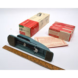 Vintage SWINGLINE No. 27 STAPLER "Green" but looks blue COMPLETE IN BOX +Staples