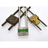 VTG/Antique BICYCLE PADLOCK Lot of 3 Old Cycling Locks CORBIN GlobeMaster "BIKE"