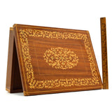 Vintage INLAID & LACQUERED WOOD TRINKET CHEST *Broken Music Box* & MISSING FEET