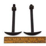 Antique CARRIAGE BOLTS Pair / Lot of 2 HAND FORGED Salvaged Hardware STEAMPUNK