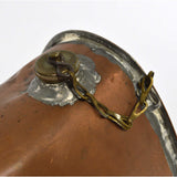Antique COPPER & BRASS Primitive FOOT/BED WARMER Unsigned CRUDE BREAD LOAF SHAPE