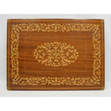 Vintage INLAID & LACQUERED WOOD TRINKET CHEST *Broken Music Box* & MISSING FEET