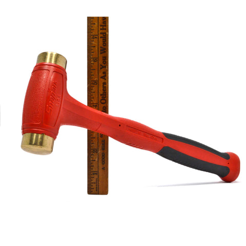 Excellent! SNAP-ON "BRONZE TIP HAMMER" No. HBBT16 16 oz / 454 g DUAL FACE Brass