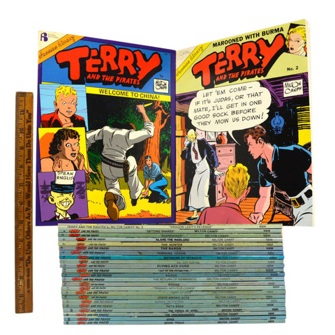 Very Nice "TERRY AND THE PIRATES" COMIC BOOK Lot of 25 PAPERBACK BOOKS c.1986-92