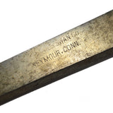 Antique JAMES SWAN MORTISE 3/8" SOCKET CHISEL Mortising Tool 8" BLADE 11.5" ovrl