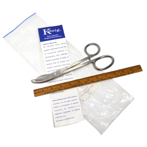 New in Open Package KONIG SURGICAL SCISSORS 9.5" Bandage/Burns SAW EDGE #111877