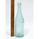 Antique GLASS SODA-BEER BOTTLE 13 oz., Aqua "PETER HAUCK & CO. HARRISON, N.J."