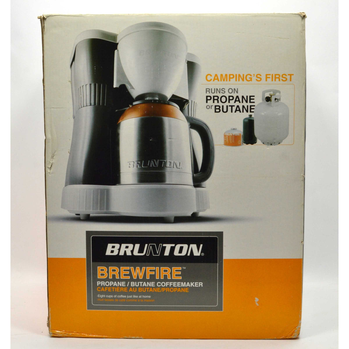 New-Open Box BRUTON BREWFIRE Butane or Propane CAMPING COFFEEMAKER 8 –  Get A Grip & More