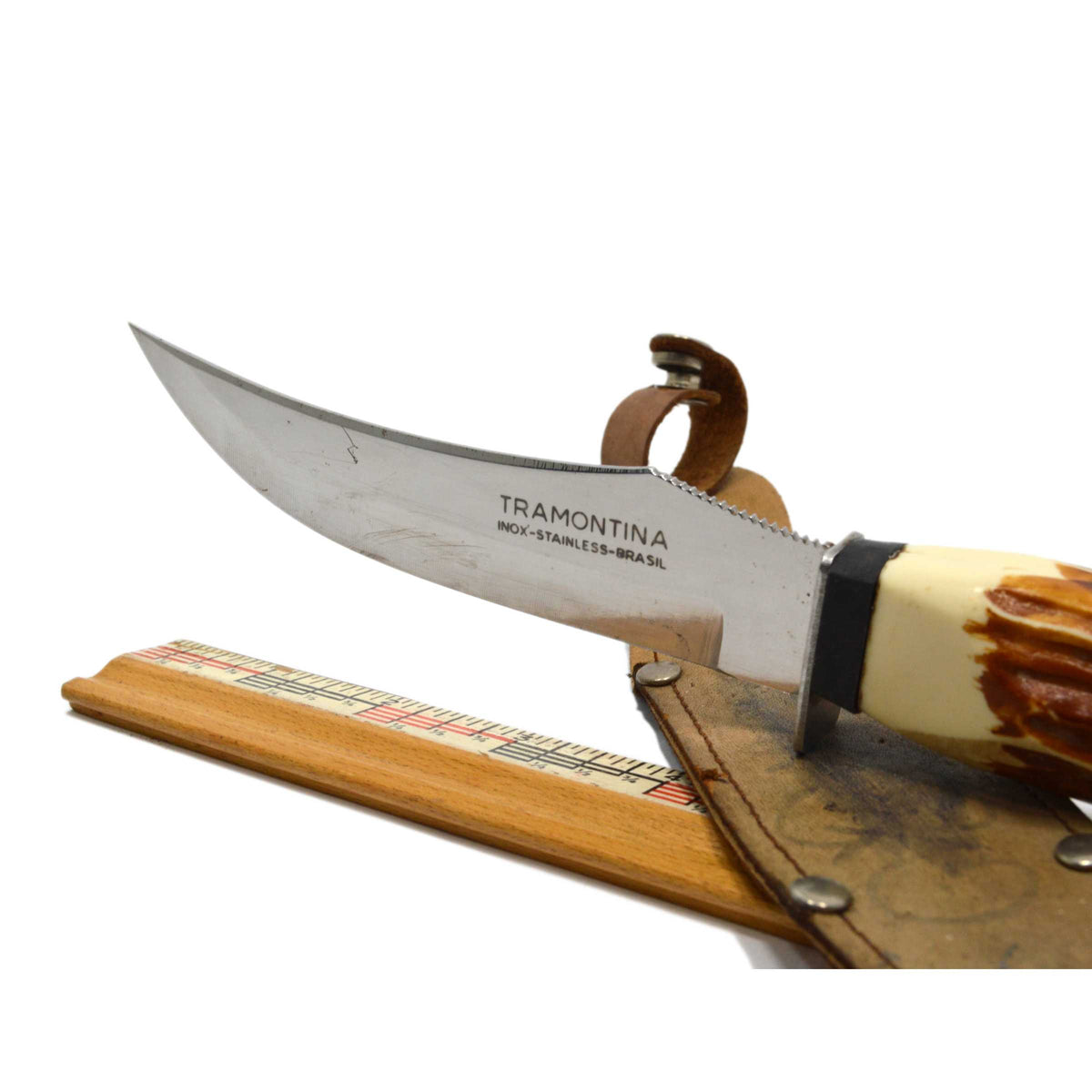 Tramontina Inox-Stainless-Brasil Slicer Brazil Wood Handle 8 Blade Knife