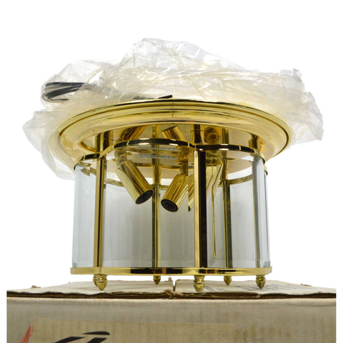 New (Open Box) "THOMAS LIGHTING" No. SL-8403-1 Three Light CEILING FIXTURE Brass
